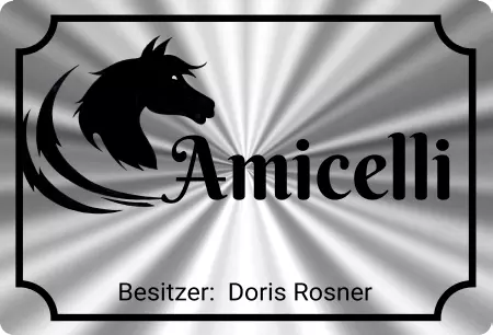 boxenschild pferdPferde Amicelli Bild